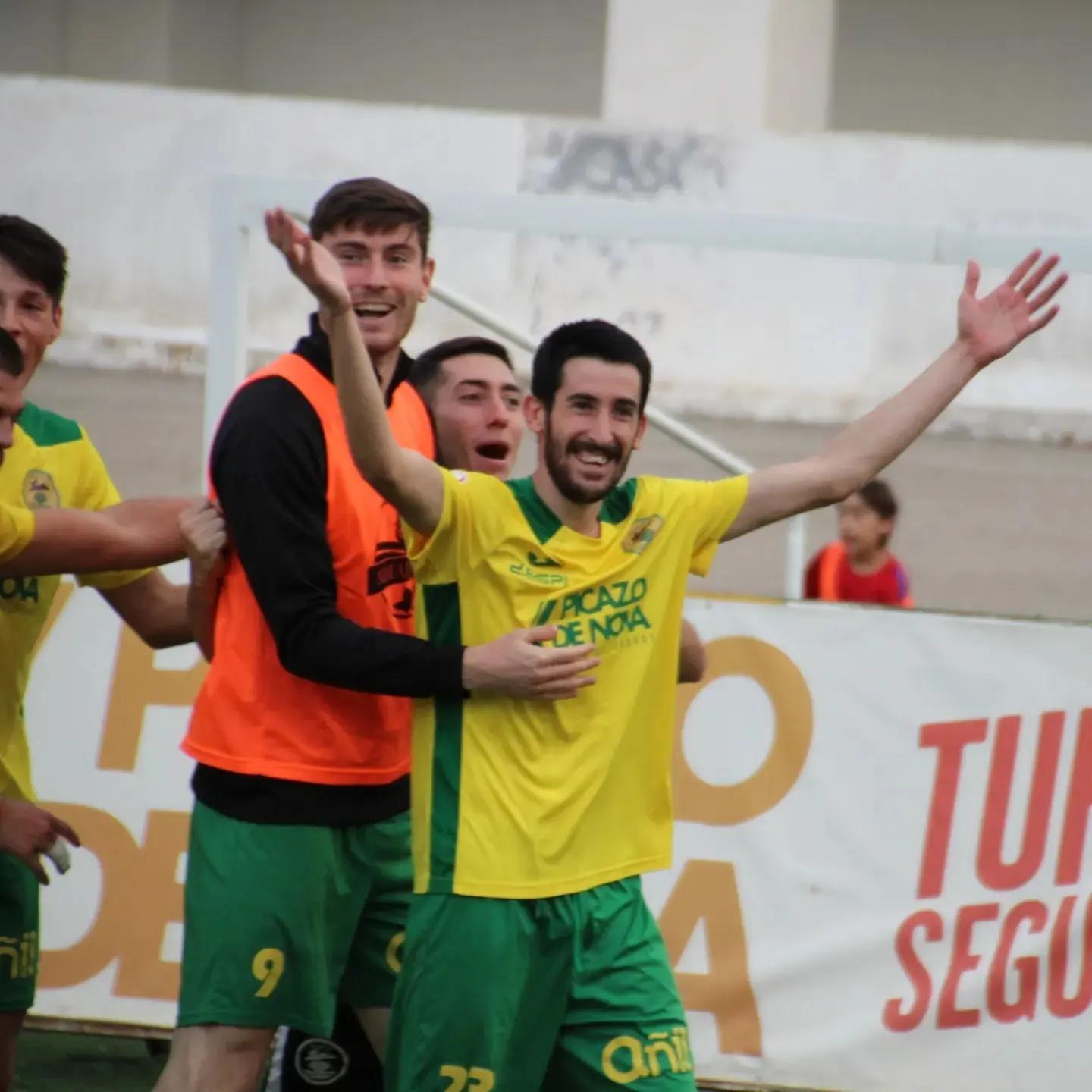 David Sevilla celebrando su gol del pasado domingo ante el Quintanar del Rey