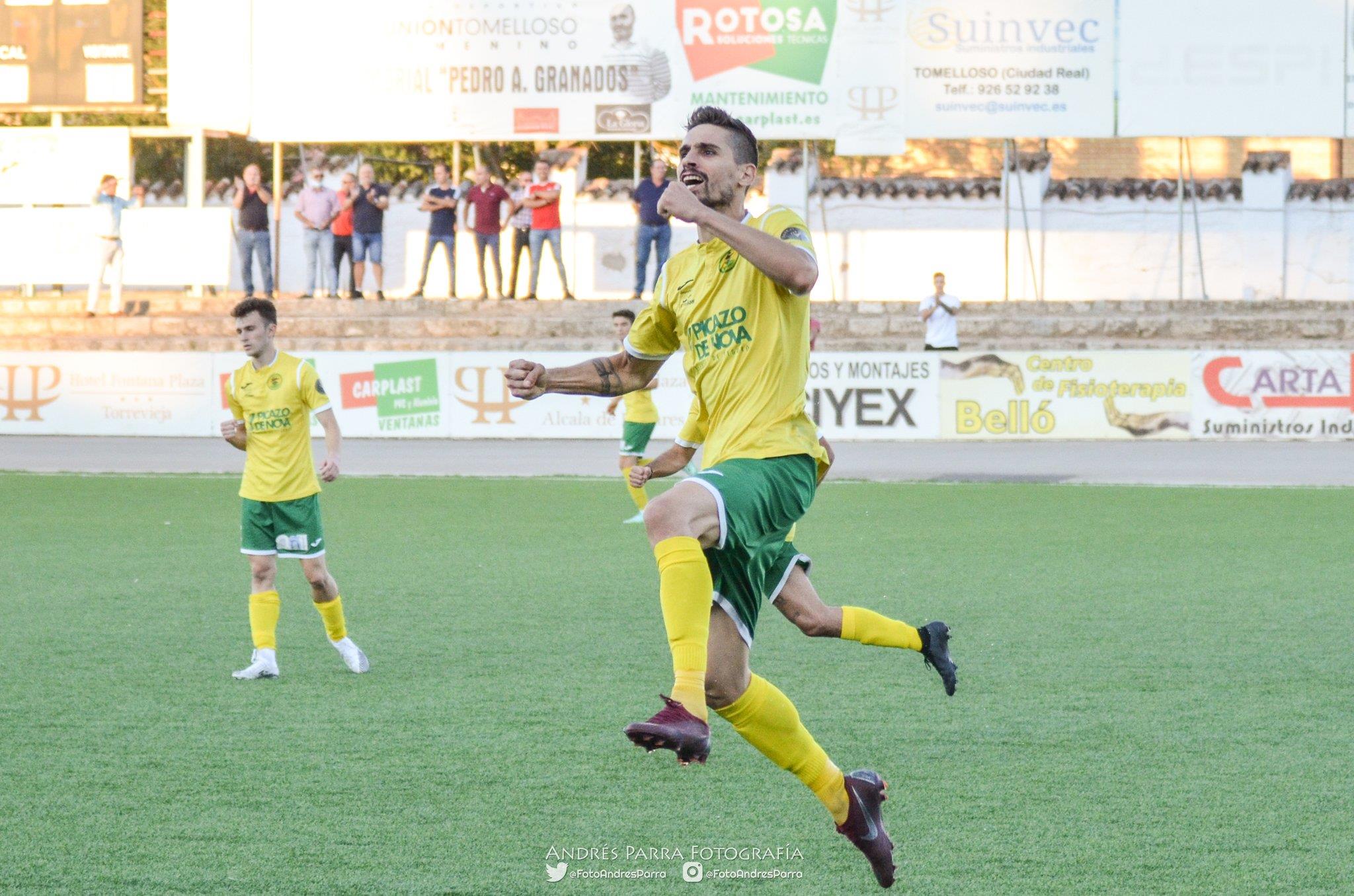 Borja celebra el empate. Foto de Andrés Parra